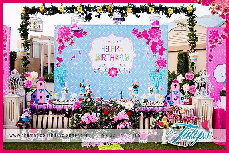 Garden theme birthday party decoration ideas in Pakistan (10)