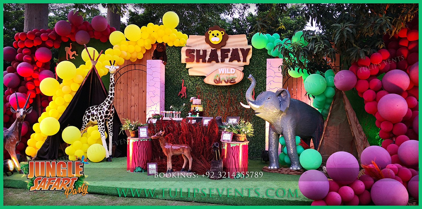 3d Jungle Safari Theme Birthday Party Decor ideas (80)