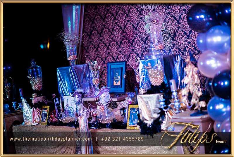 Gold Royal Blue Sweet 16 Themed party ideas in Pakistan 04~1