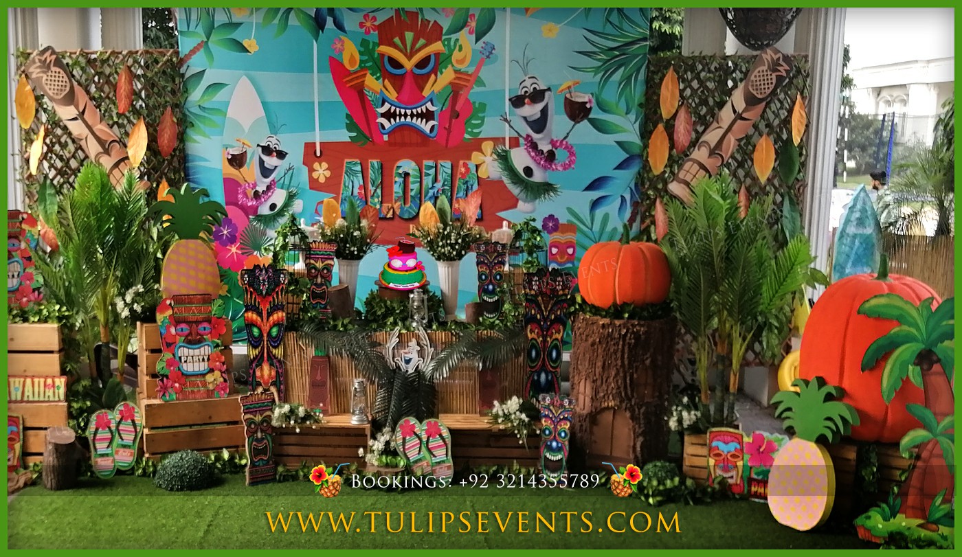 aloha hawaiian party ideas tulips events in Pakistan (9)